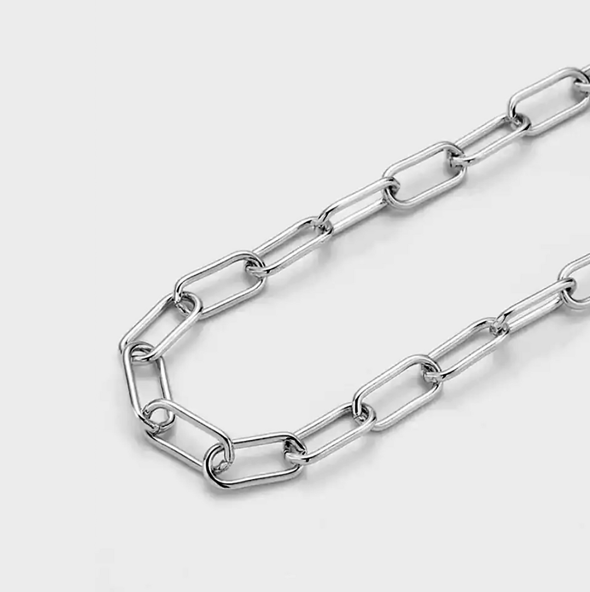 54 FLORAL 20mm OVAL JEAN CHAIN - SILVER