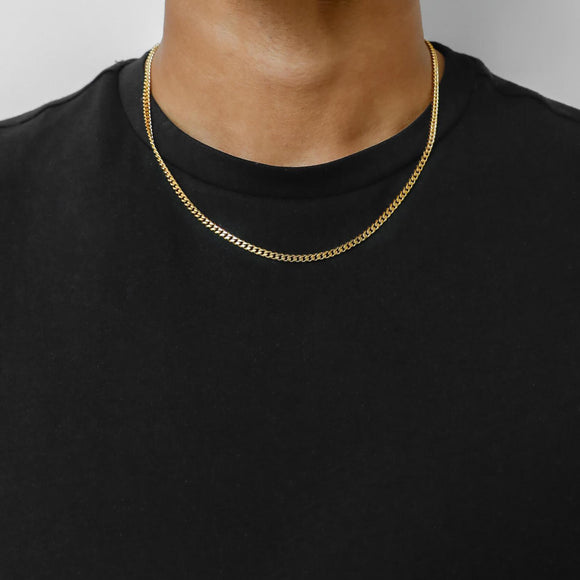 8K GOLD PLATED CURB NECKLACE