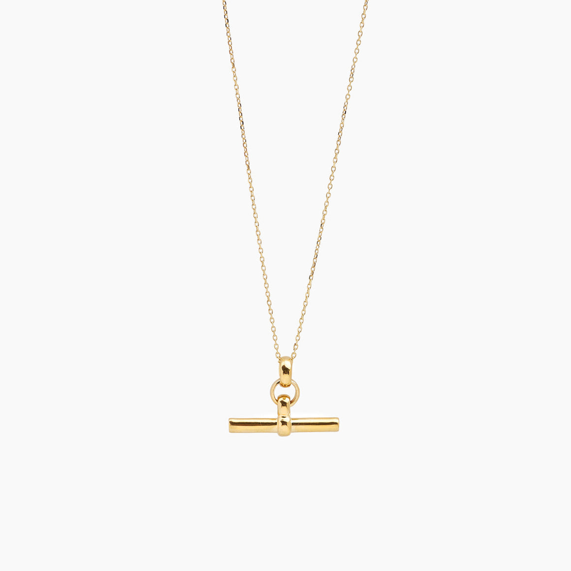 54 FLORAL T-BAR TOGGLE CHARM PENDANT SLIM 3mm NECKLACE CHAIN - SILVER/GOLD