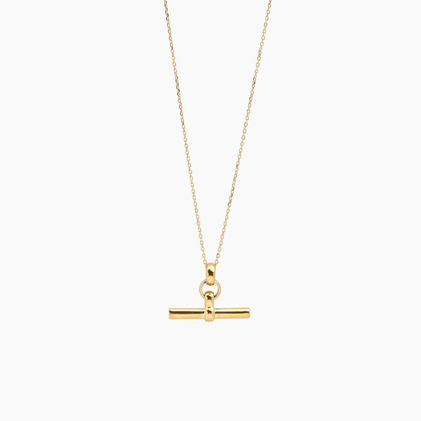 54 FLORAL T-BAR TOGGLE CHARM PENDANT SLIM 3mm NECKLACE CHAIN - SILVER/GOLD