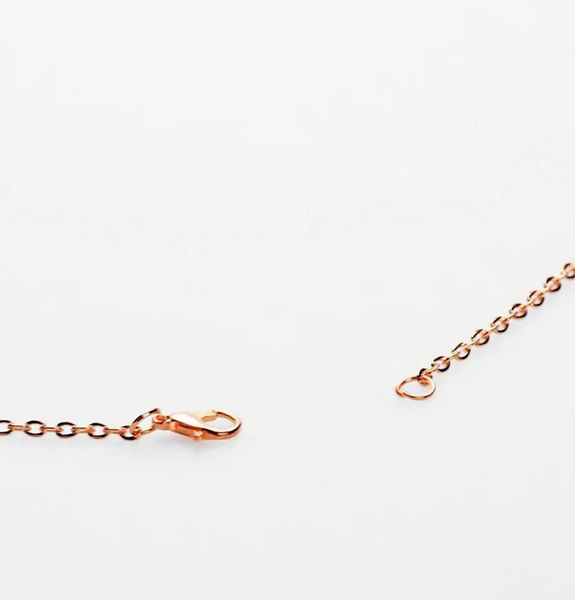 54 FLORAL 1.5mm CURB BRACELET - ROSE GOLD