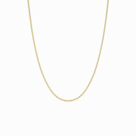 54 FLORAL 2mm CURB NECKLACE CHAIN - GOLD