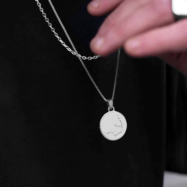 54 FLORAL ZODIAC STAR SIGN PENDANT CURB NECKLACE CHAIN