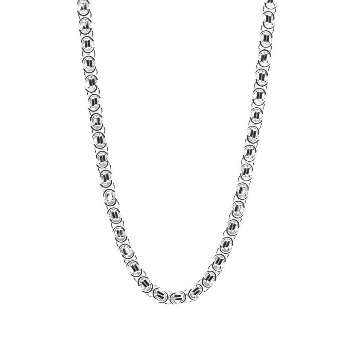 BYZANTINE TRACE NECKLACE CHAIN - SILVER GOLD