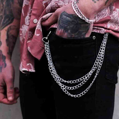 54 FLORAL 20mm TRACE OVAL TROUSER KEY ACCESSORY JEAN CHAIN