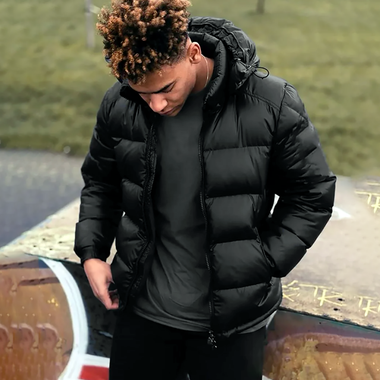 54 FLORAL ESSENTIAL ZIP UP HOOD PUFFA BUBBLE PADDED JACKET COAT