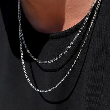 54 FLORAL 2.5mm CURB 925 STERLING SILVER NECKLACE CHAIN