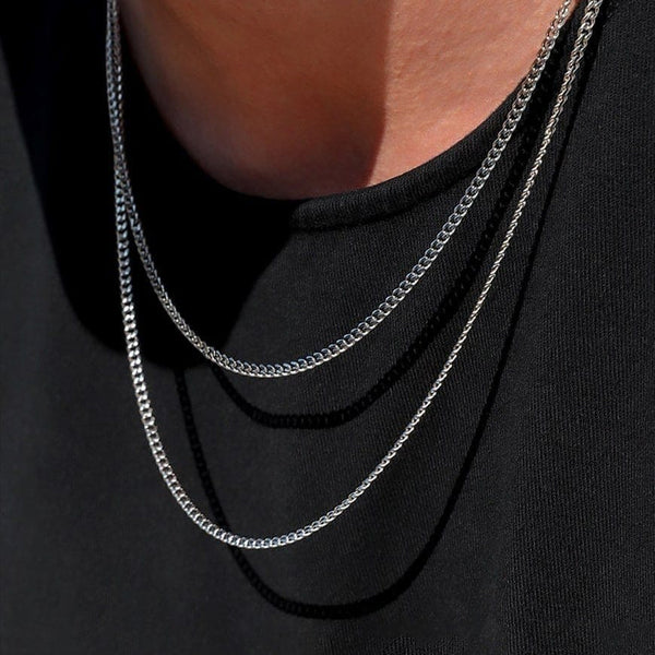 54 FLORAL 2.5mm CURB 925 STERLING SILVER NECKLACE CHAIN