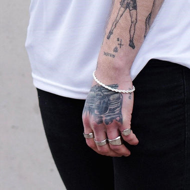 54 FLORAL 5mm SNAKE TWIST ROPE BRACELET