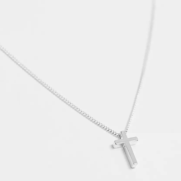 54 FLORAL MINI CROSS CRUCIFIX PENDANT NECKLACE CHAIN