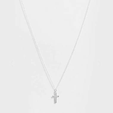 54 FLORAL MINI CROSS CRUCIFIX PENDANT NECKLACE CHAIN