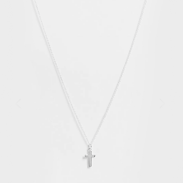 54 FLORAL MINI CROSS CRUCIFIX PENDANT NECKLACE CHAIN