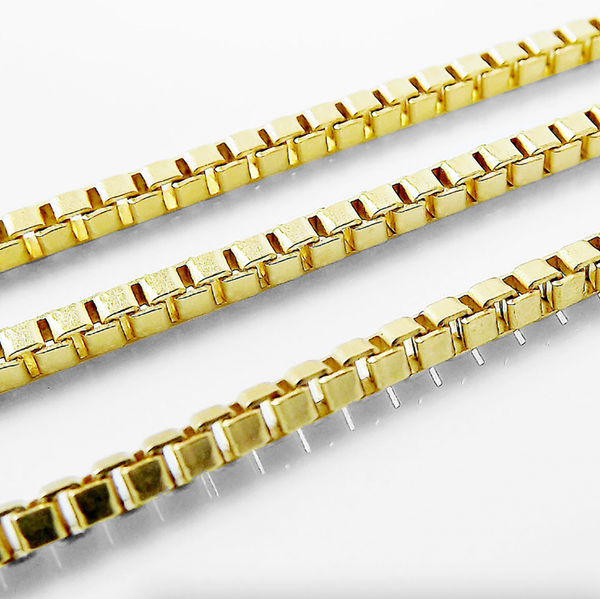 54 FLORAL 5mm BOX NECKLACE CHAIN - GOLD