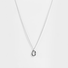 54 FLORAL ORANTE CIRCLE PENDANT NECKLACE CHAIN - SILVER