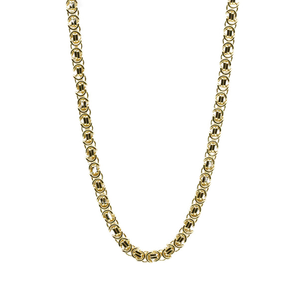 54 FLORAL 14mm BYZANTINE NECKLACE CHAIN