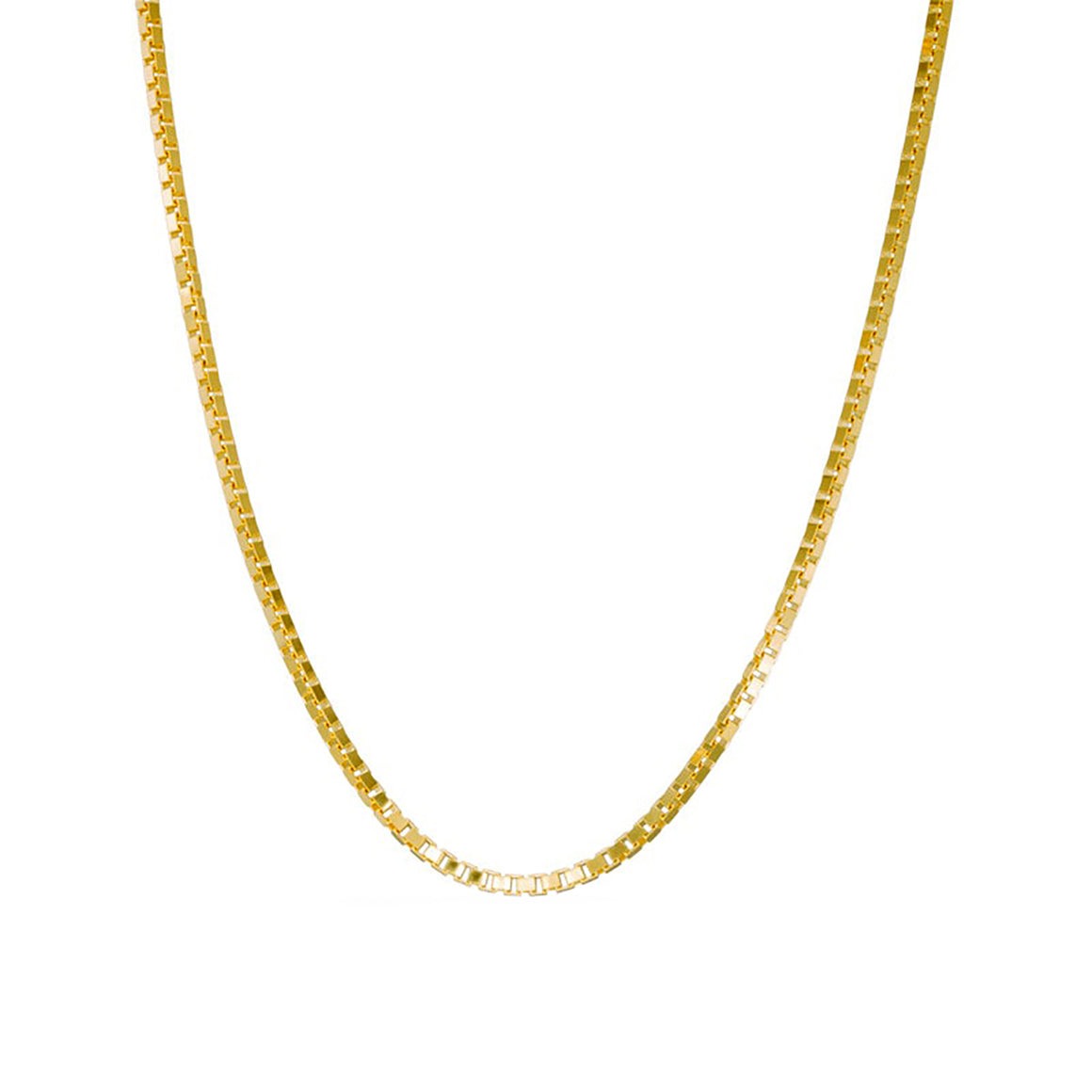 54 FLORAL 5mm BOX NECKLACE CHAIN - GOLD