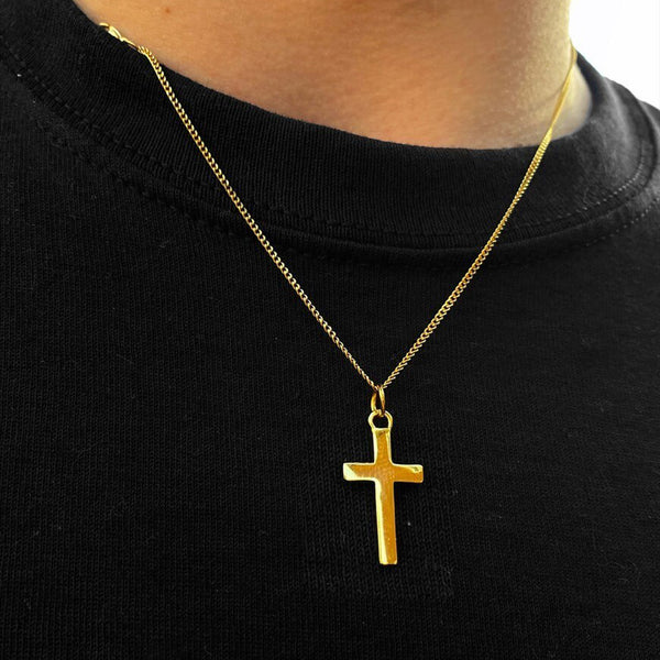 54 FLORAL LARGE CROSS CRUCIFIX PENDANT NECKLACE CHAIN