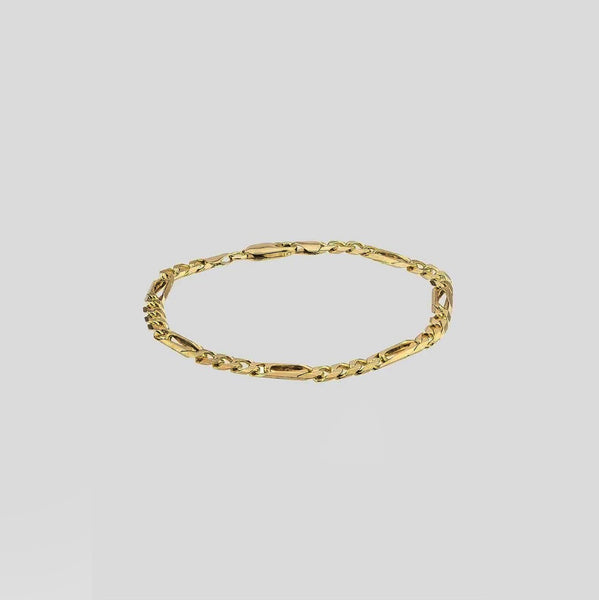 54 FLORAL 12mm FIGARO BRACELET