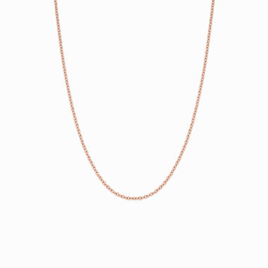 54 FLORAL 2mm CURB NECKLACE CHAIN - ROSE GOLD