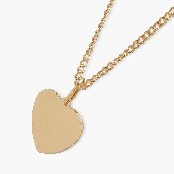 54 FLORAL HEART LOVE PENDANT NECKLACE CHAIN - GOLD