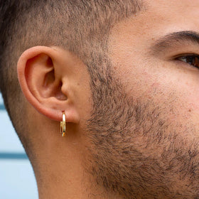 54 FLORAL 12mm HOOP EARRING