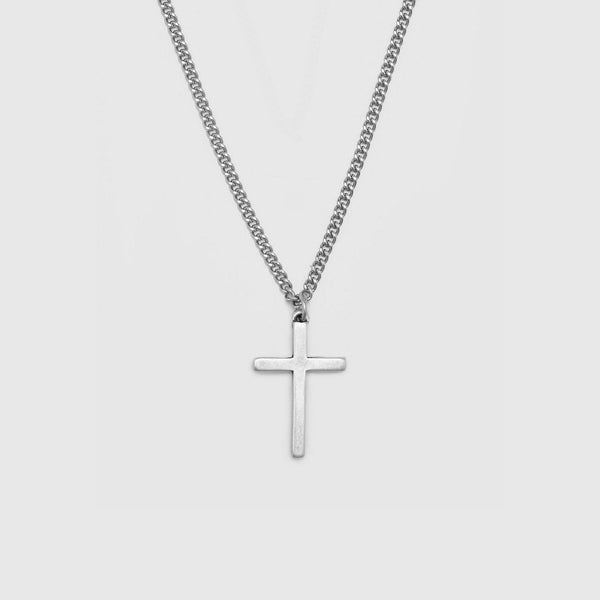 54 FLORAL LARGE CROSS CRUCIFIX PENDANT NECKLACE CHAIN