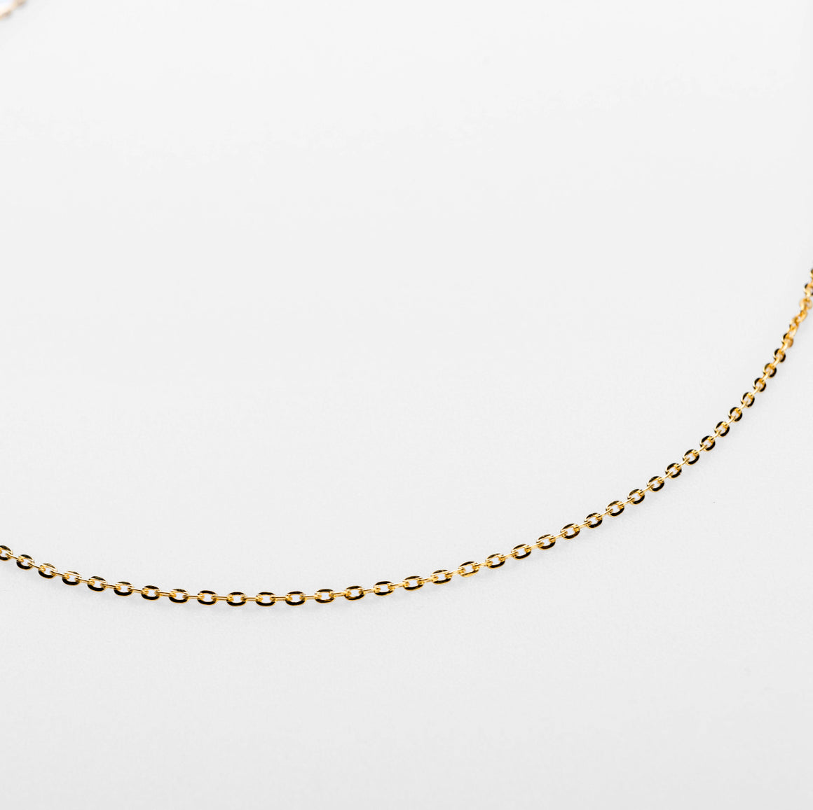 54 FLORAL 2mm CURB NECKLACE CHAIN - GOLD