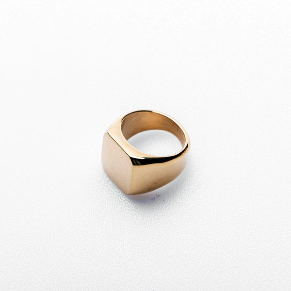 KEENA SQUARE SIGNET RING | GOLD Rings Urban Clothing from 54 Floral Clothing